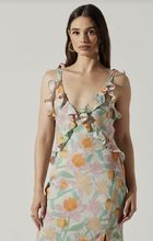 Load image into Gallery viewer, Mint Pink Floral Sorbae Dress