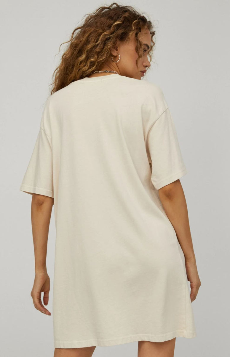 T-shirt dress ladies, off-white – DIRTS