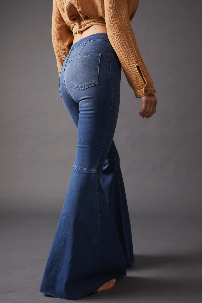 Free People We The Free Just Float On Flare Jeans Jericho Blue 25