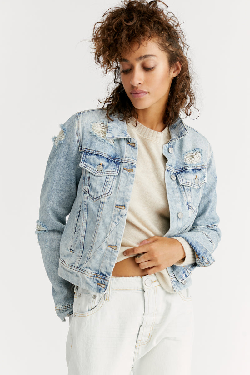 Rumors light wash denim hot sale jacket