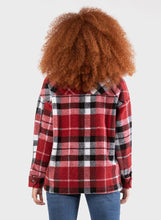 Load image into Gallery viewer, Red Button Front Plaid Overshirt