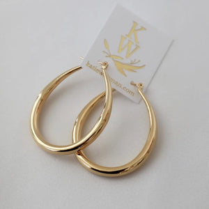 Large Teardrop Hoop Earrings