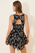 Load image into Gallery viewer, Raven Printed Mini Dress in Midnight Combo