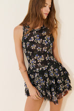 Load image into Gallery viewer, Raven Printed Mini Dress in Midnight Combo