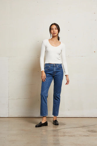 Josie ribbed longsleeve by perfectwhitetee in Sugar