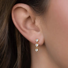 Load image into Gallery viewer, Falling Hearts Dangle Earrings
