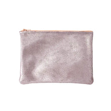 Load image into Gallery viewer, Metallic Medium Zip Pouch