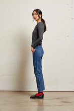 Load image into Gallery viewer, Josie ribbed longsleeve by perfectwhitetee in Charcoal