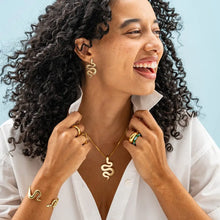Load image into Gallery viewer, Kara Snake Post Earrings