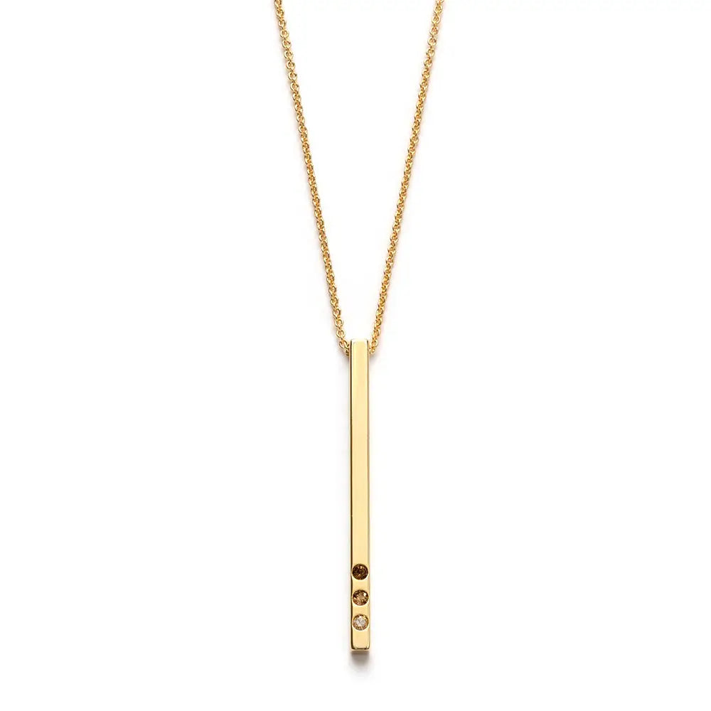Gold Bar Ombre Crystal Necklace