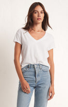 Load image into Gallery viewer, White Modern V Neck Tee