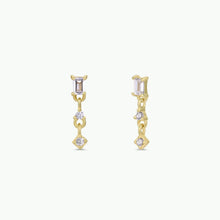 Load image into Gallery viewer, Mini Baguette Drop Earrings
