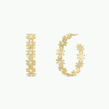 Load image into Gallery viewer, Daisy Chain Hoop Earrings
