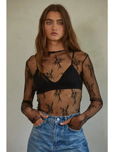 Load image into Gallery viewer, Black Aubrey Lace Top