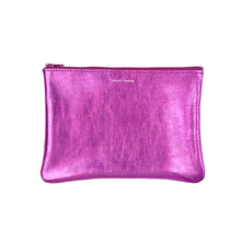Load image into Gallery viewer, Metallic Medium Zip Pouch
