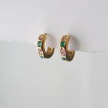 Load image into Gallery viewer, Jade Hoops