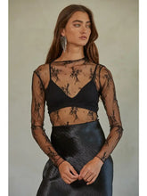 Load image into Gallery viewer, Black Aubrey Lace Top