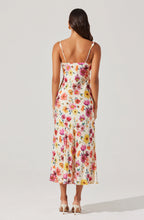 Load image into Gallery viewer, Zoie Floral Satin Ruffle Dress