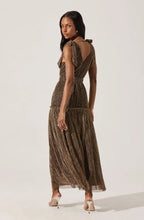 Load image into Gallery viewer, Desma Metallic V-Neck Maxi Dress