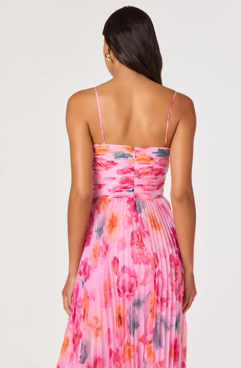 Bayley Floral Pleated Maxi Dress – Flock