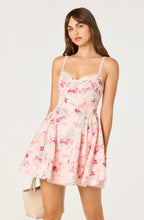 Load image into Gallery viewer, Birdie Floral Eyelet Sweetheart Mini Dress
