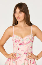 Load image into Gallery viewer, Birdie Floral Eyelet Sweetheart Mini Dress