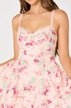 Load image into Gallery viewer, Birdie Floral Eyelet Sweetheart Mini Dress