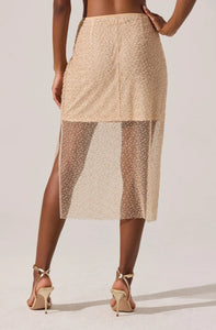 Messina Pearl Embellished Midi Skirt