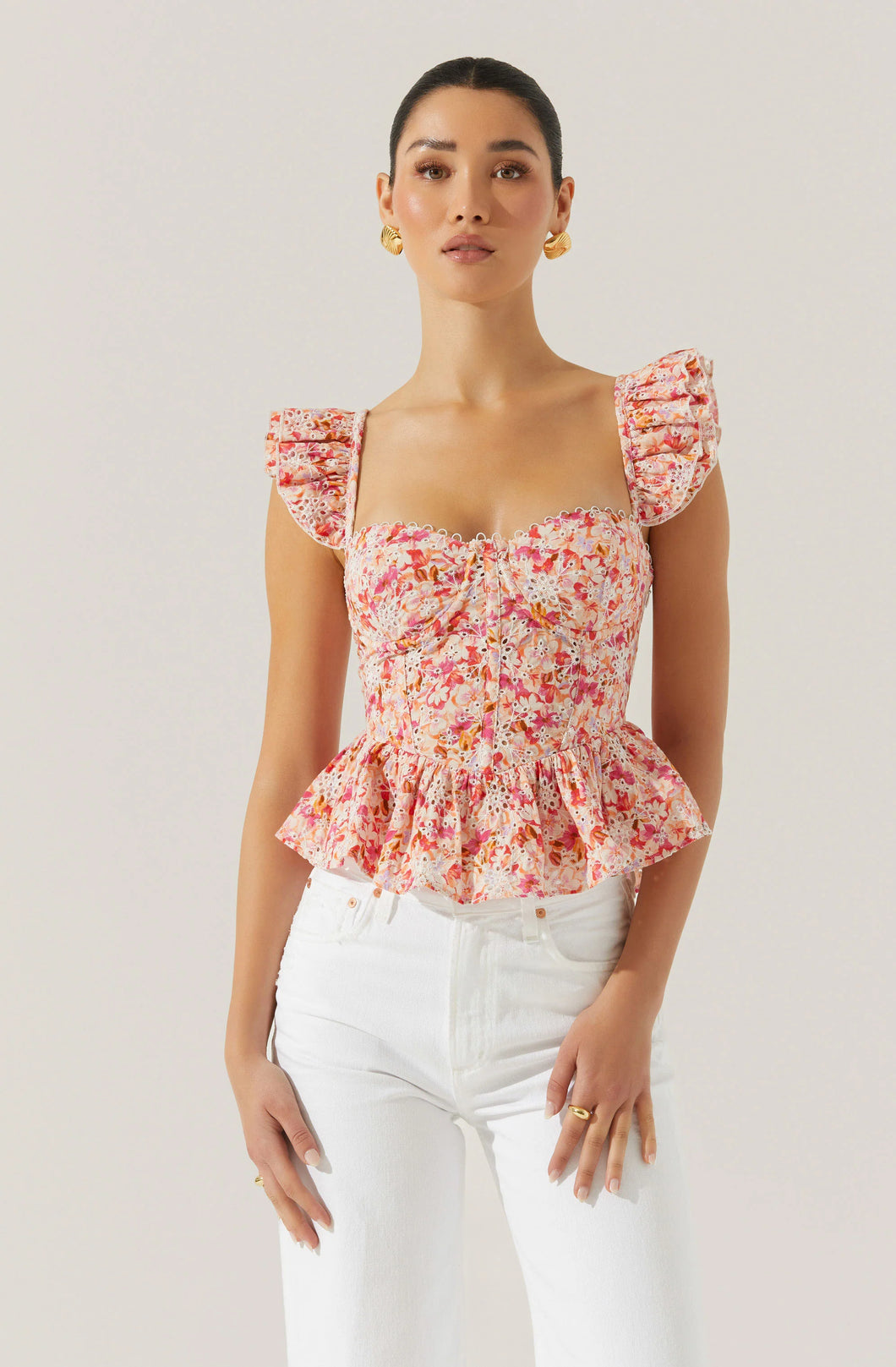 Baylin Top in Pink Floral