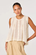 Load image into Gallery viewer, Alisa Embroidered Eyelet High-Low Top