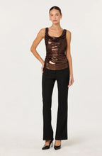Load image into Gallery viewer, Leanne Metallic Cowl Neck Top