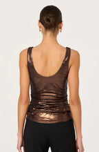 Load image into Gallery viewer, Leanne Metallic Cowl Neck Top