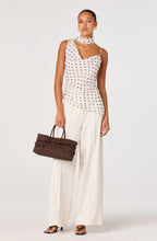 Load image into Gallery viewer, Adrie Polka Dot Scarf Detail Top