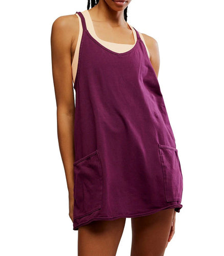 Hot Shot Mini Dress in Black Cherry