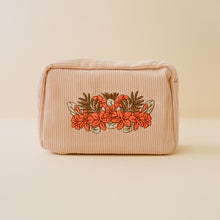 Load image into Gallery viewer, Corduroy Makeup Bag - White Sand, front