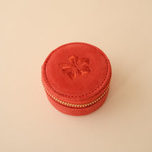 Load image into Gallery viewer, Mini Travel Jewellery Case - Hibiscus Pink, front