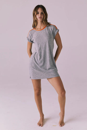 T-Shirt Streaky Grey Mini Dress