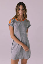 Load image into Gallery viewer, T-Shirt Streaky Grey Mini Dress