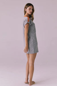 T-Shirt Streaky Grey Mini Dress