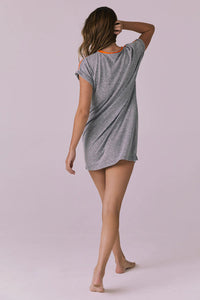 T-Shirt Streaky Grey Mini Dress