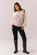 Load image into Gallery viewer, Heart Half Zip Pullover
