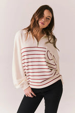 Load image into Gallery viewer, Heart Half Zip Pullover