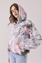 Load image into Gallery viewer, Heart Tie Dye Zip Up Hoodie