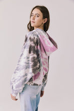 Load image into Gallery viewer, Heart Tie Dye Zip Up Hoodie