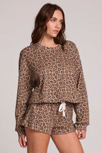 Load image into Gallery viewer, Suzzans Sweatshirt - Leopard, front with shorts