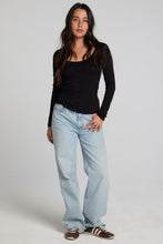 Load image into Gallery viewer, Silva Black Fullsleeve Top, full body front alt