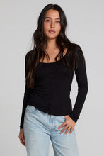 Load image into Gallery viewer, Silva Black Fullsleeve Top, full body front