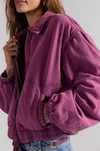 Load image into Gallery viewer, Birdie Washed Jacket in Rouge