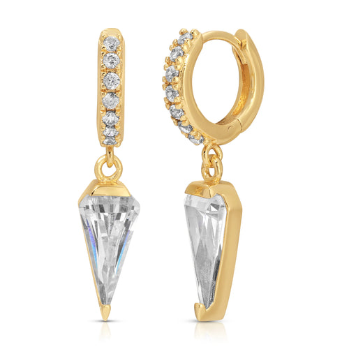 Fiona Huggie Hoop Drop Earrings