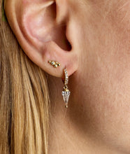 Load image into Gallery viewer, Fiona Huggie Hoop Drop Earrings